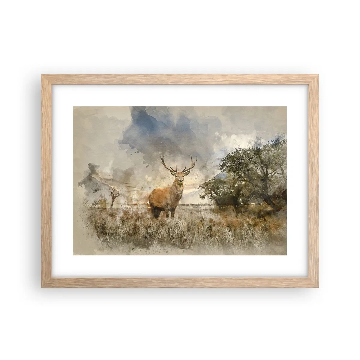 Een poster in een licht eiken lijst - Waardigheid - kracht - waardigheid - 40x30 cm