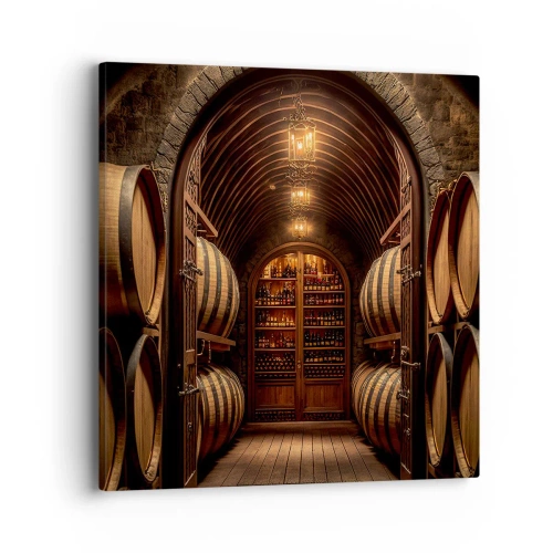 Schilderen op canvas - Sfeervolle kelder - 40x40 cm