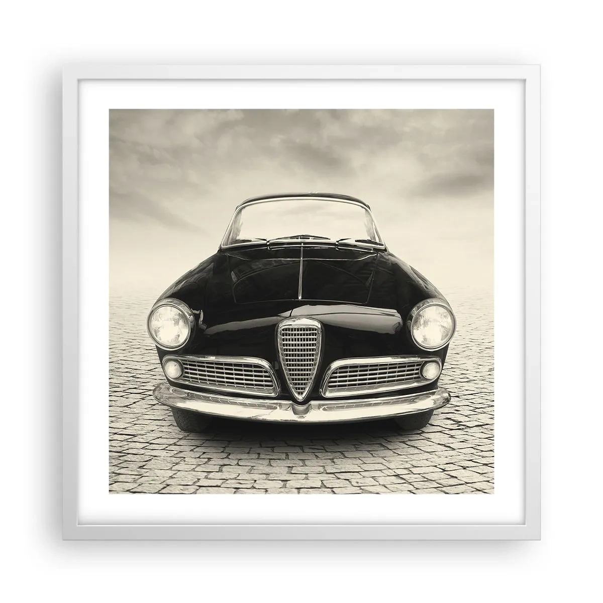 Poster in een witte lijst - Je moet gewoon van me houden - 50x50 cm