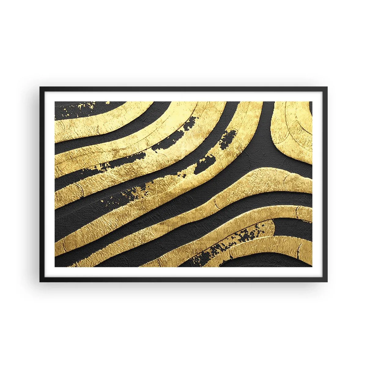 Poster in een zwarte lijst - Alles vloeit - 91x61 cm