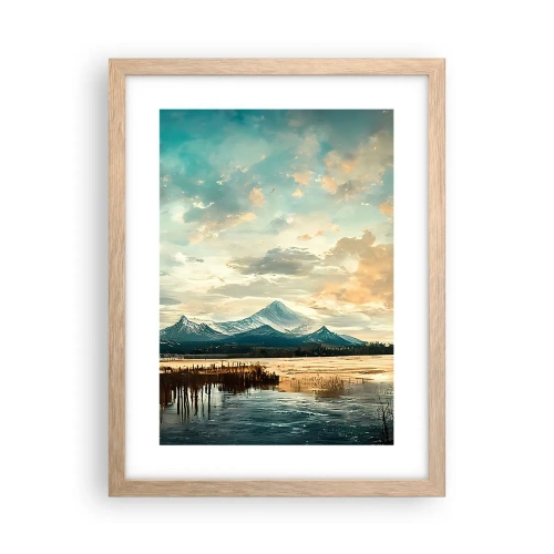 Een poster in een licht eiken lijst - Onder bescherming van de hemel - 30x40 cm