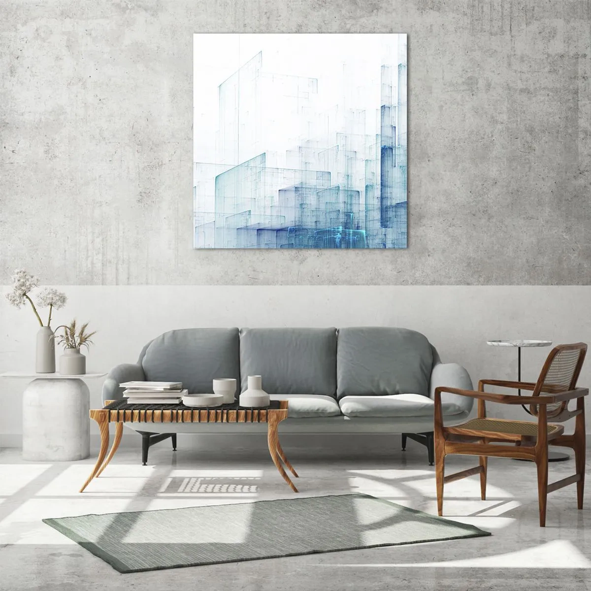 Schilderen op glas - Hoe ruimte geworden is - 50x50 cm