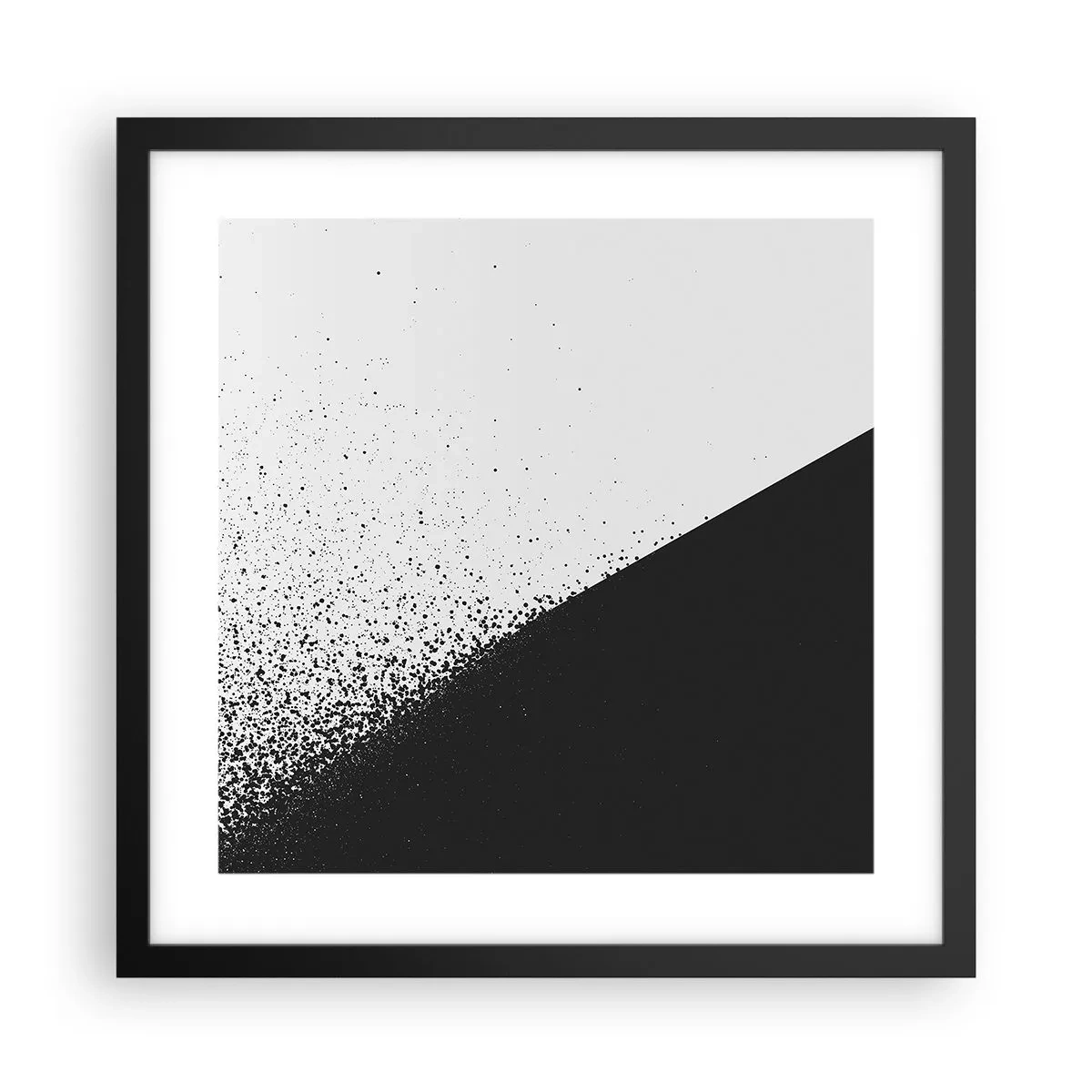 Poster in een zwarte lijst - Steeds sneller, meer en meer - 40x40 cm