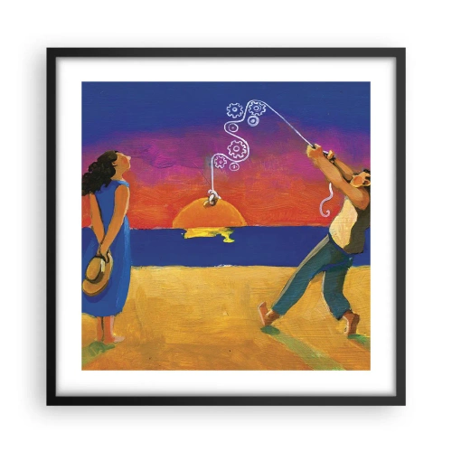 Poster in een zwarte lijst - Meer dan een sterretje uit de lucht - 50x50 cm