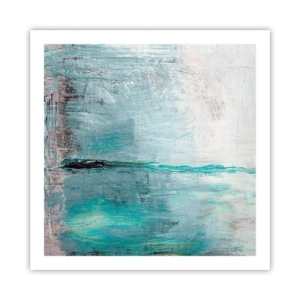 Poster - Horizontaal in blauw - 60x60 cm