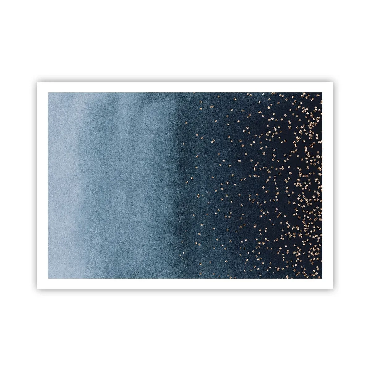 Poster - Samenstelling - blauwe fasen - 100x70 cm