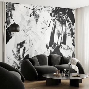 Zelfklevend Fotobehang Deluxe Sticker - Herfst in cameralens - Abstractie, Bloemen, Grafisch - 150x105 cm