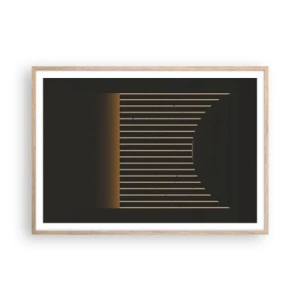 Een poster in een licht eiken lijst - Verken de duisternis - 100x70 cm