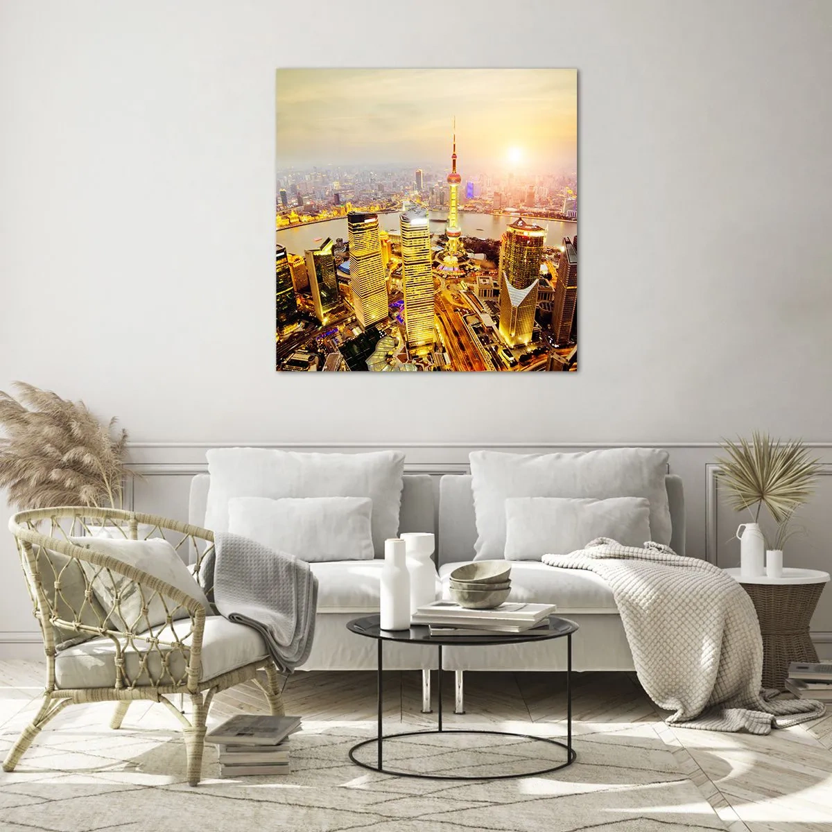 Schilderen op glas - Aziatische droom - 70x70 cm