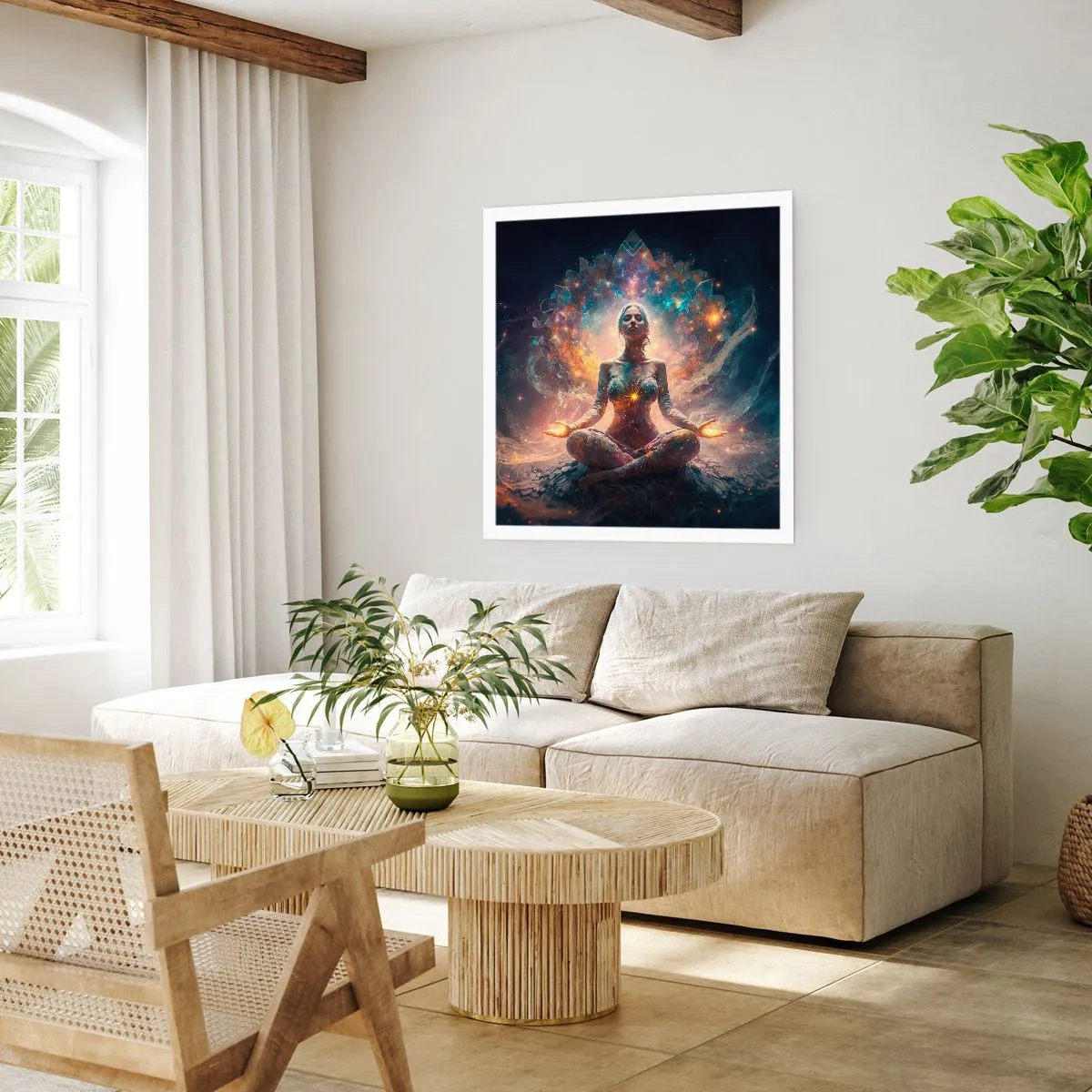 Poster - Stroom van goede energie - 50x50 cm