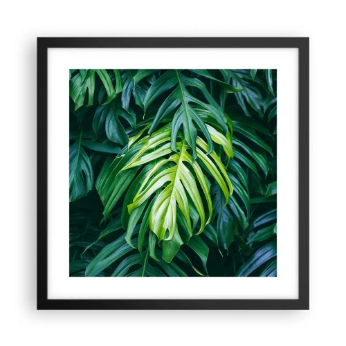 Poster in een zwarte lijst - Dompel jezelf onder in de frisheid - 40x40 cm