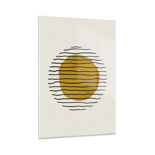 Schilderen op glas - Abstractie trillend van warmte - 50x70 cm