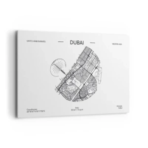 Schilderen op canvas - Anatomie van Dubai - 120x80 cm
