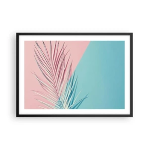 Poster in een zwarte lijst - Tropische impressie - 70x50 cm