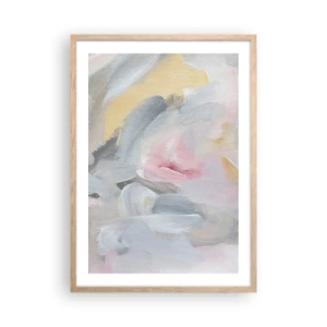 Een poster in een licht eiken lijst - In een pastelkleurige wereld - 50x70 cm