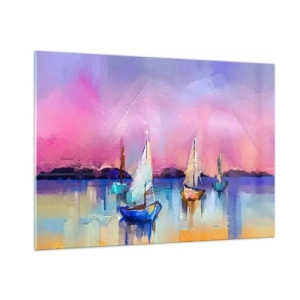 Schilderen op glas - Richting: breed water - 100x70 cm