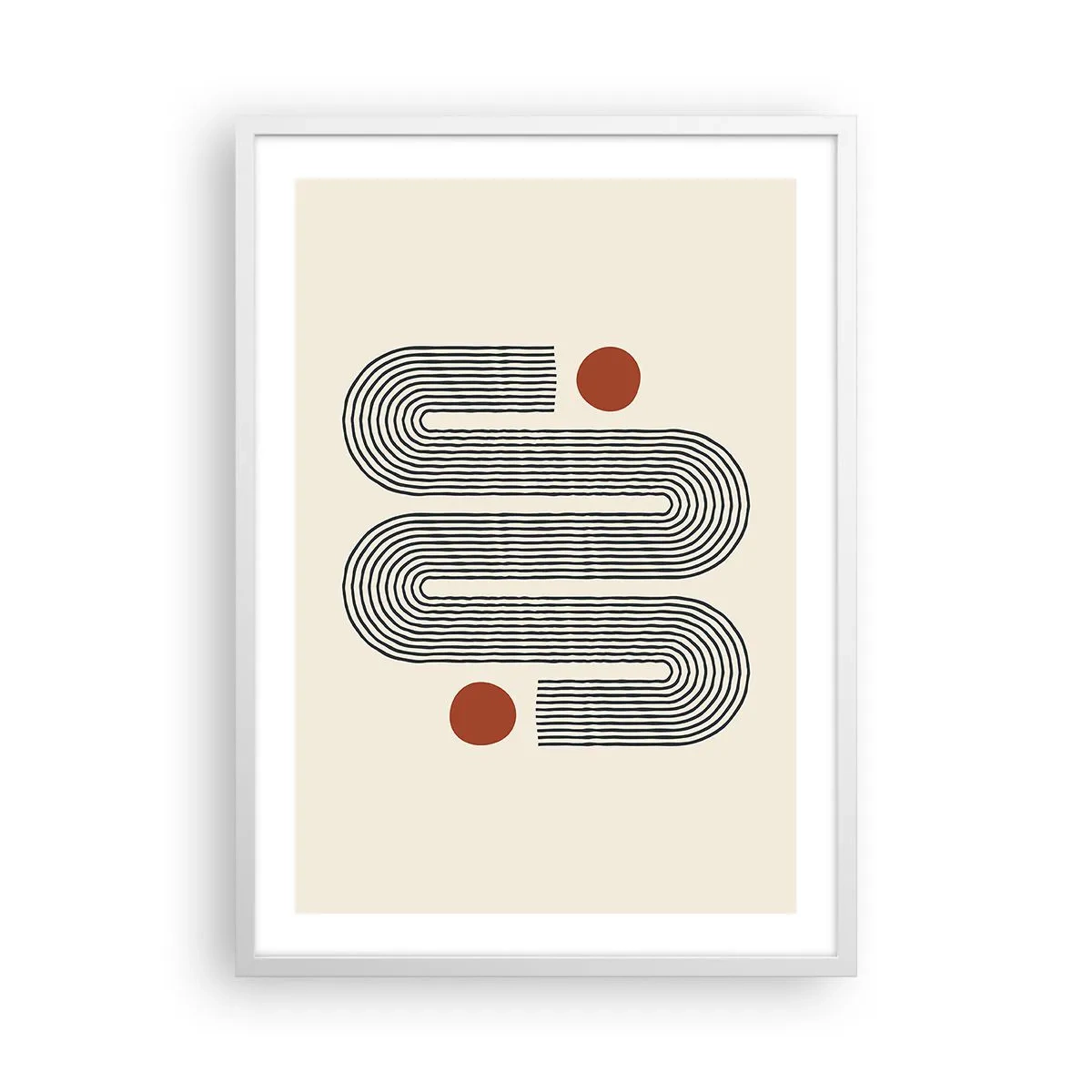 Poster in een witte lijst - Van het begin tot het eind - 50x70 cm