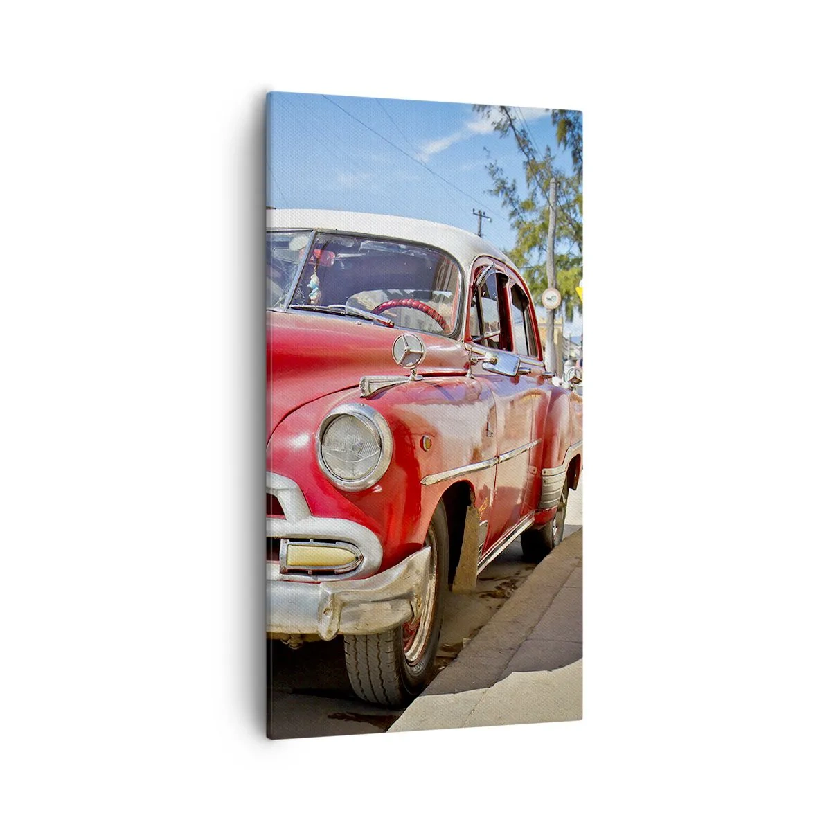 Schilderen op canvas - Alleen in Cuba - 55x100 cm