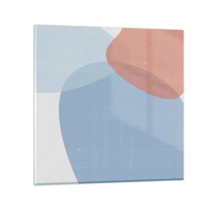 Schilderen op glas - Pastelkleurige relaties - 30x30 cm