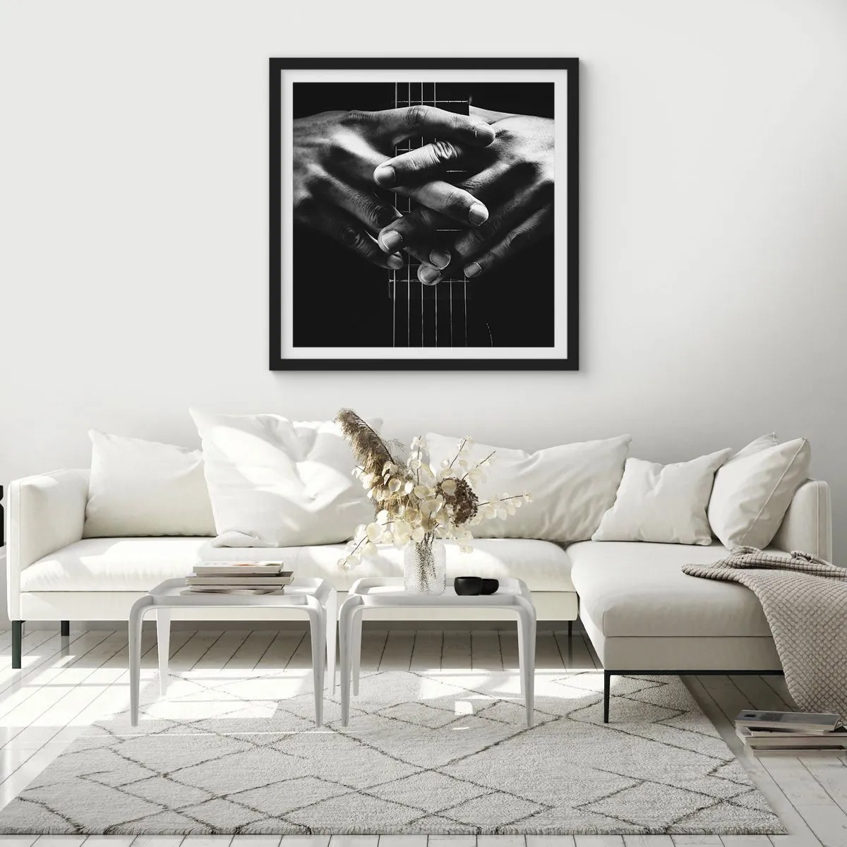 Poster in een zwarte lijst - Gebed van de kunstenaar - 50x50 cm