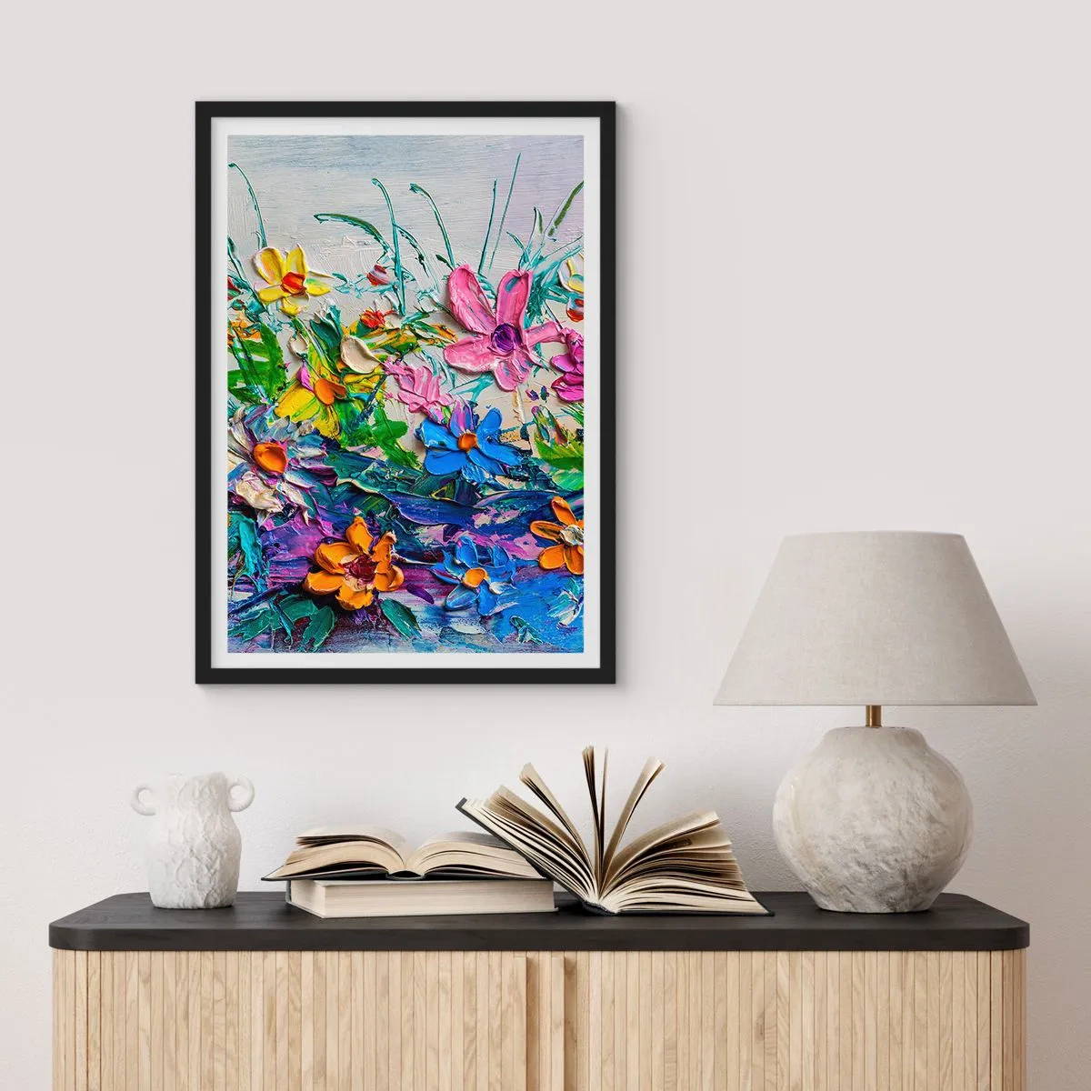 Poster in een zwarte lijst - Helemaal geen stilleven - 61x91 cm