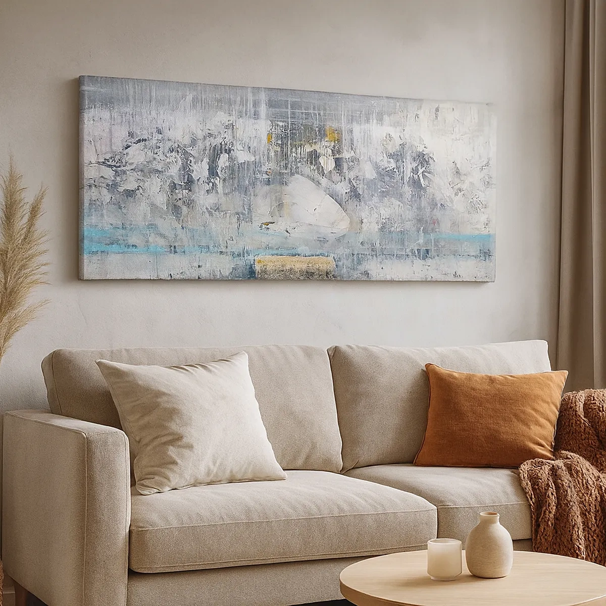 Schilderen op canvas - Als op ijs, als zo moeizaam - 30x30 cm