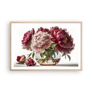 Een poster in een licht eiken lijst - In volle bloei van schoonheid - 91x61 cm