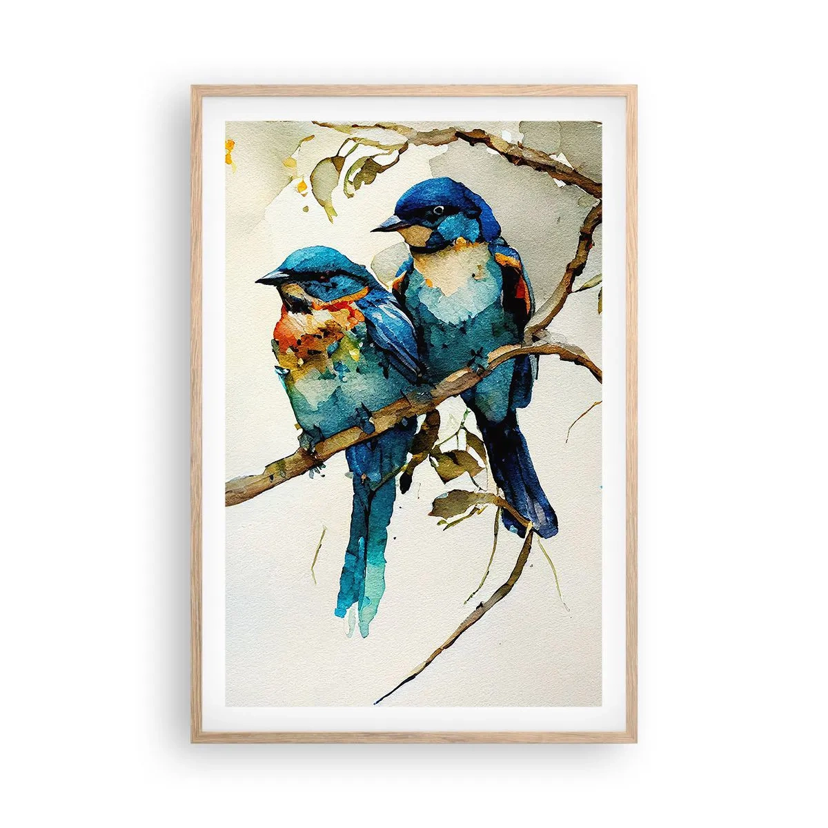 Een poster in een licht eiken lijst - Is hij boos geworden? - 61x91 cm