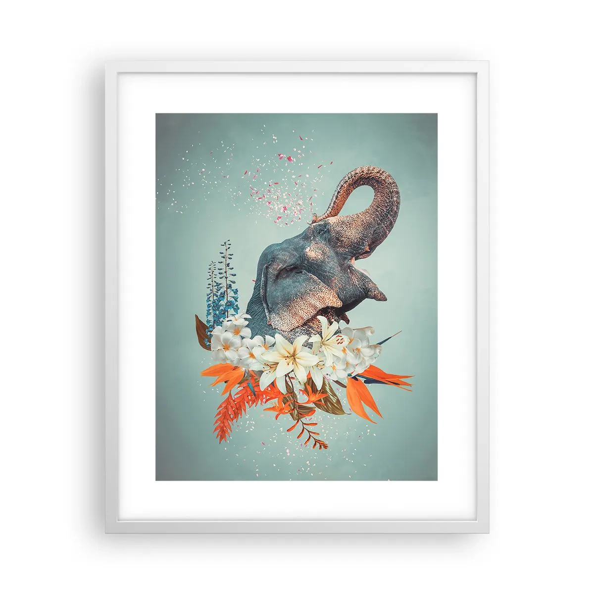 Poster in een witte lijst - Een gebrul van vreugde - 40x50 cm