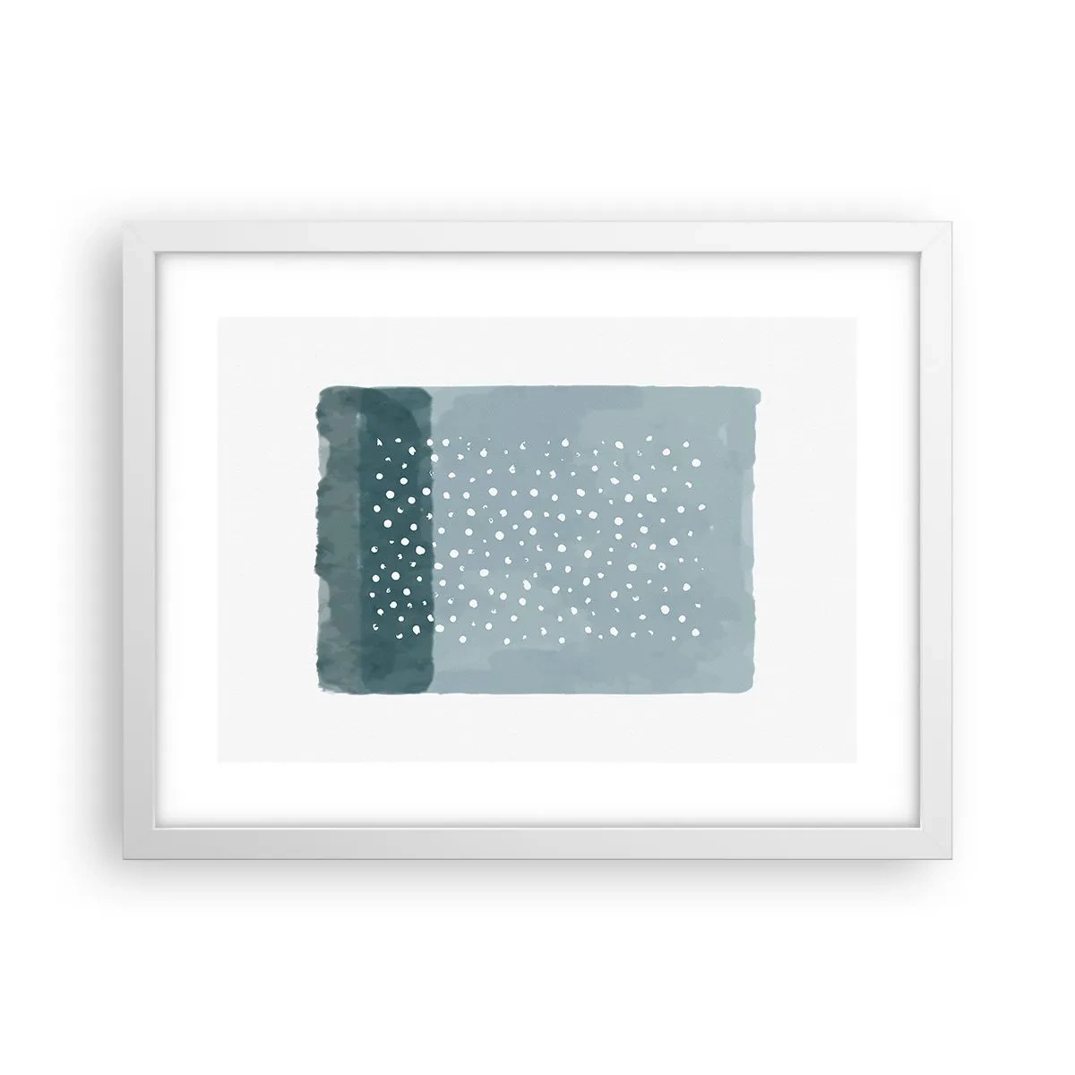 Poster in een witte lijst - Gegroeid op blauw - 40x30 cm