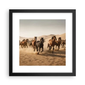 Poster in een zwarte lijst - Vrij als de wind - 30x30 cm