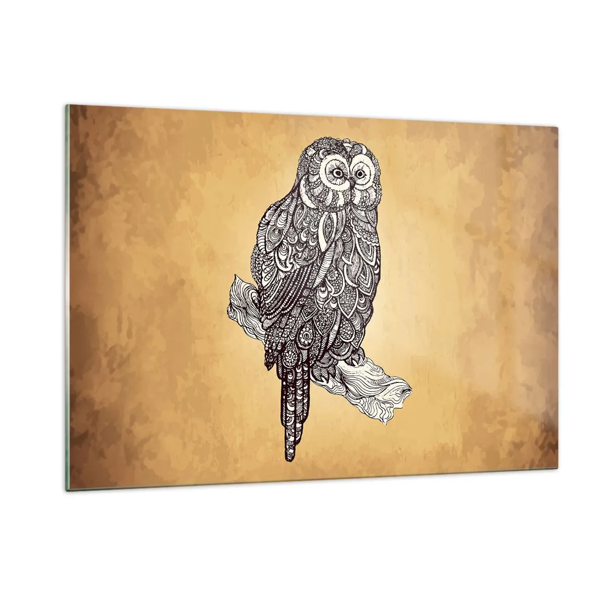 Schilderen op glas - Ingewikkelde ornamenten van wijsheid - 120x80 cm