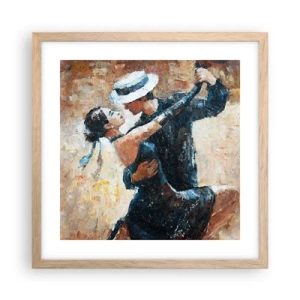 Een poster in een licht eiken lijst - A la Rudolf Valentino - 40x40 cm