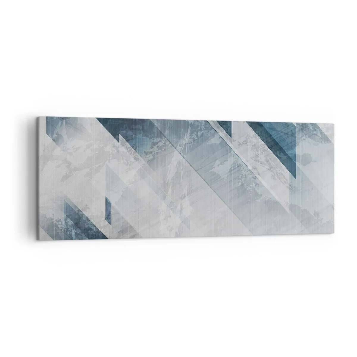 Schilderen op canvas - Ruimtelijke compositie - grijze beweging - 140x50 cm