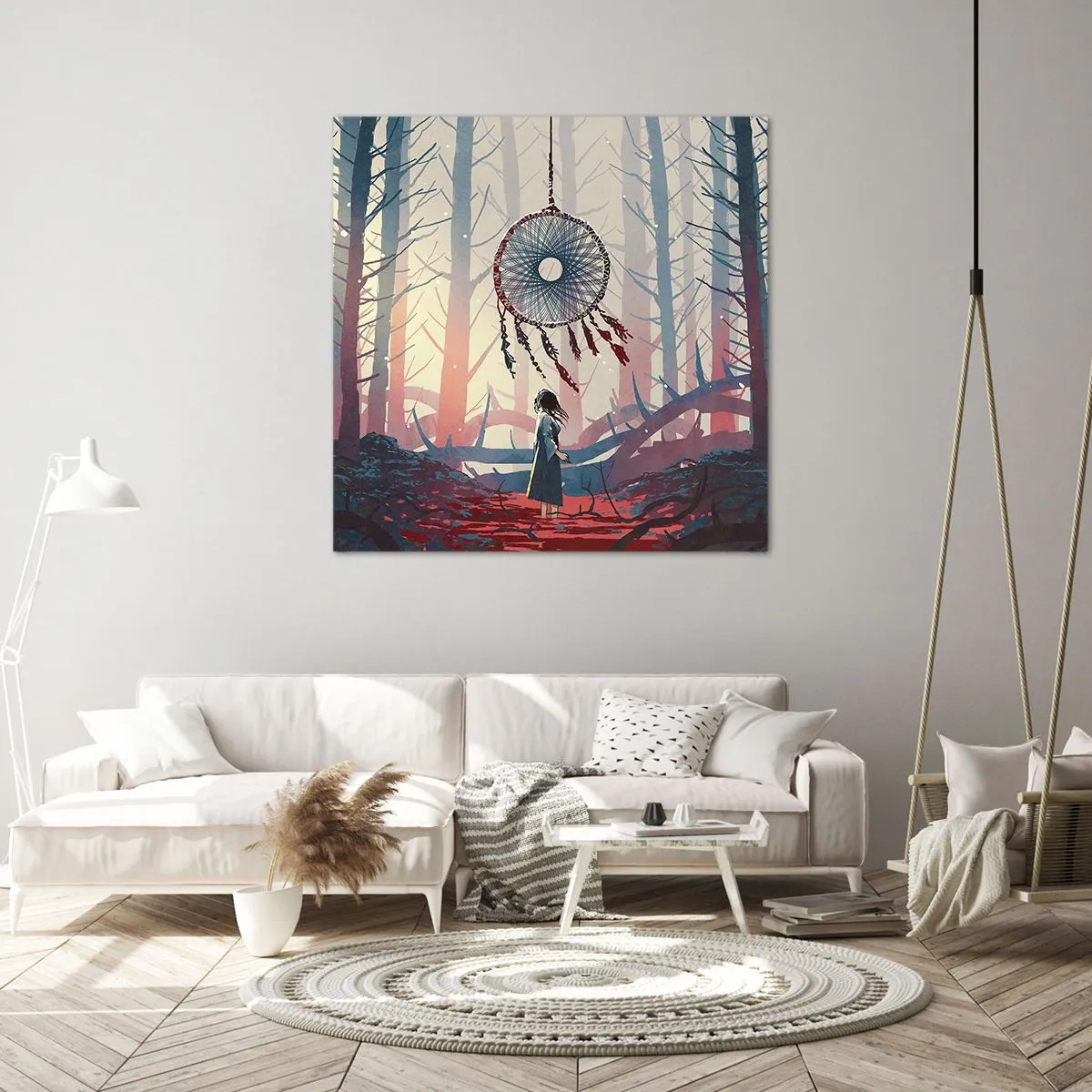 Schilderen op canvas - Een geheim ritueel van geluk - 70x70 cm