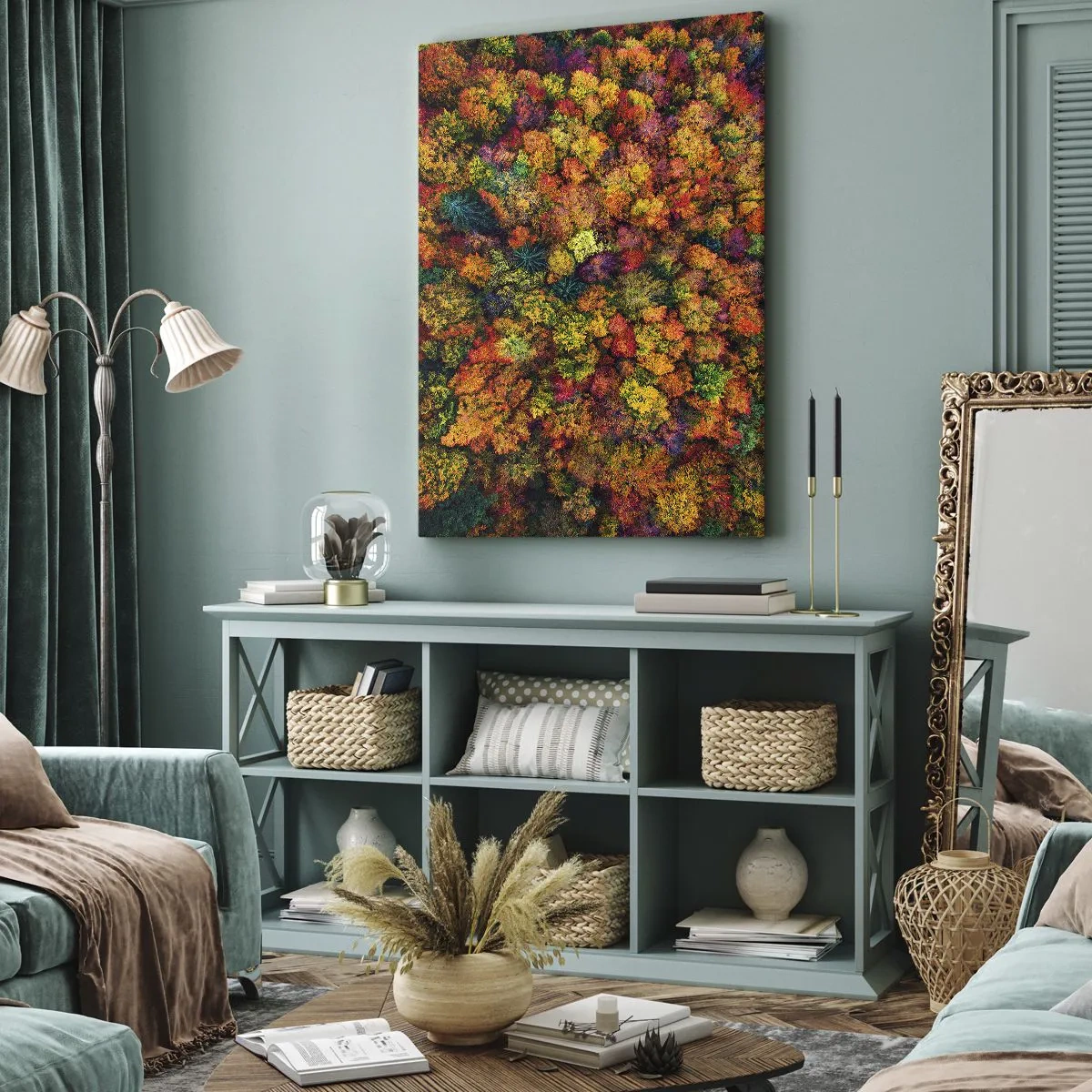 Schilderen op canvas - Boeket herfstbomen - 65x120 cm