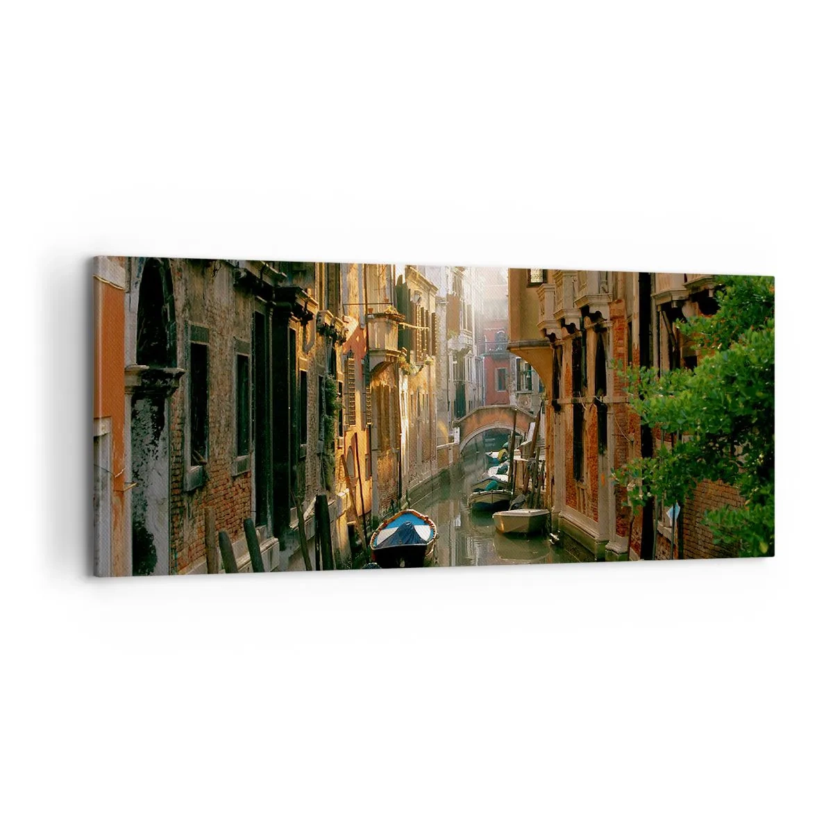 Schilderen op canvas - In een Venetiaans steegje - 100x40 cm