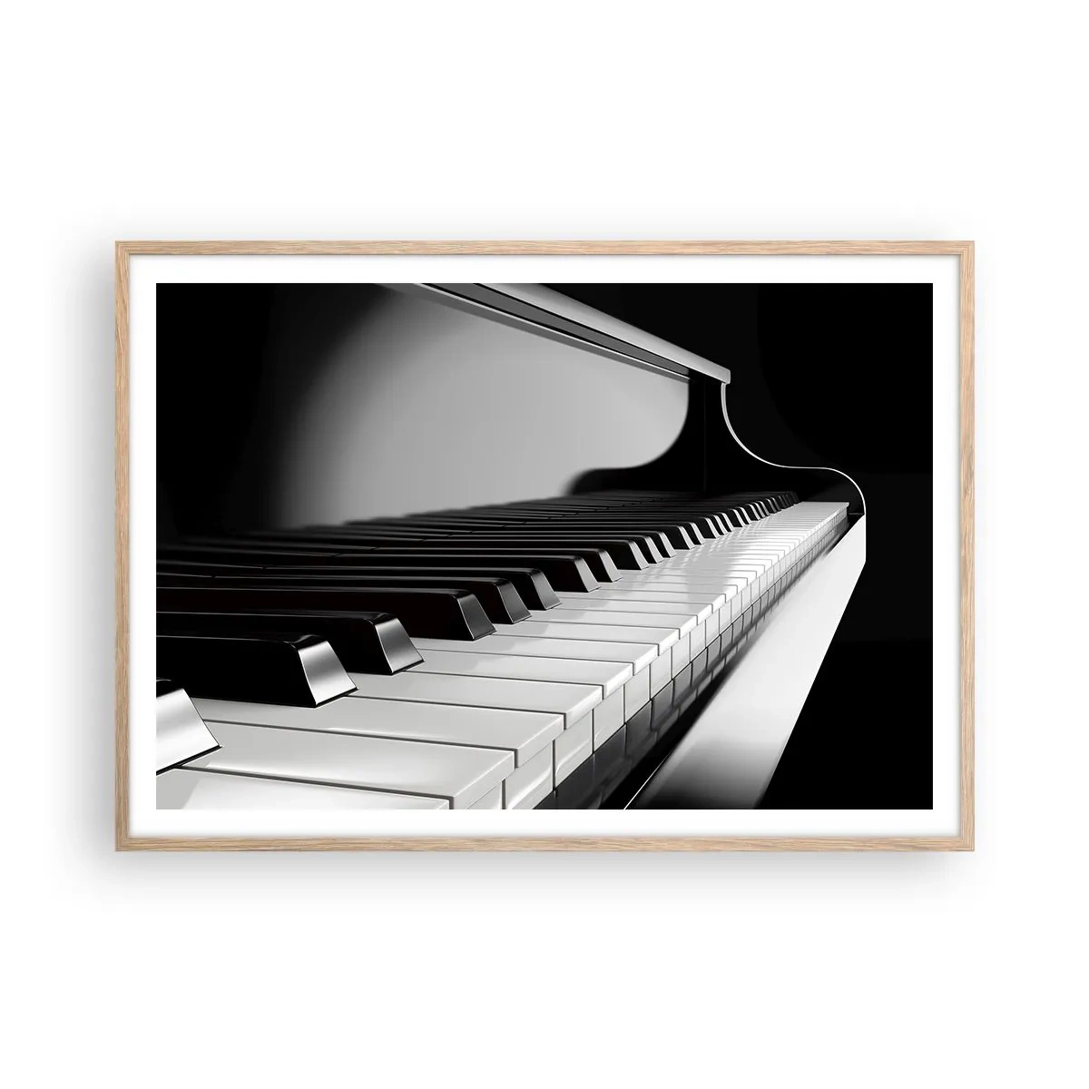 Een poster in een licht eiken lijst - Harmonie van vormen en kleuren - 100x70 cm