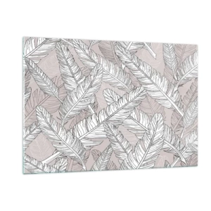 Schilderen op glas - Een verenwerveling - 120x80 cm