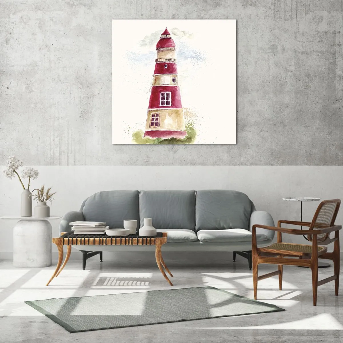 Schilderen op glas - Er is altijd goed weer in de buurt - 60x60 cm