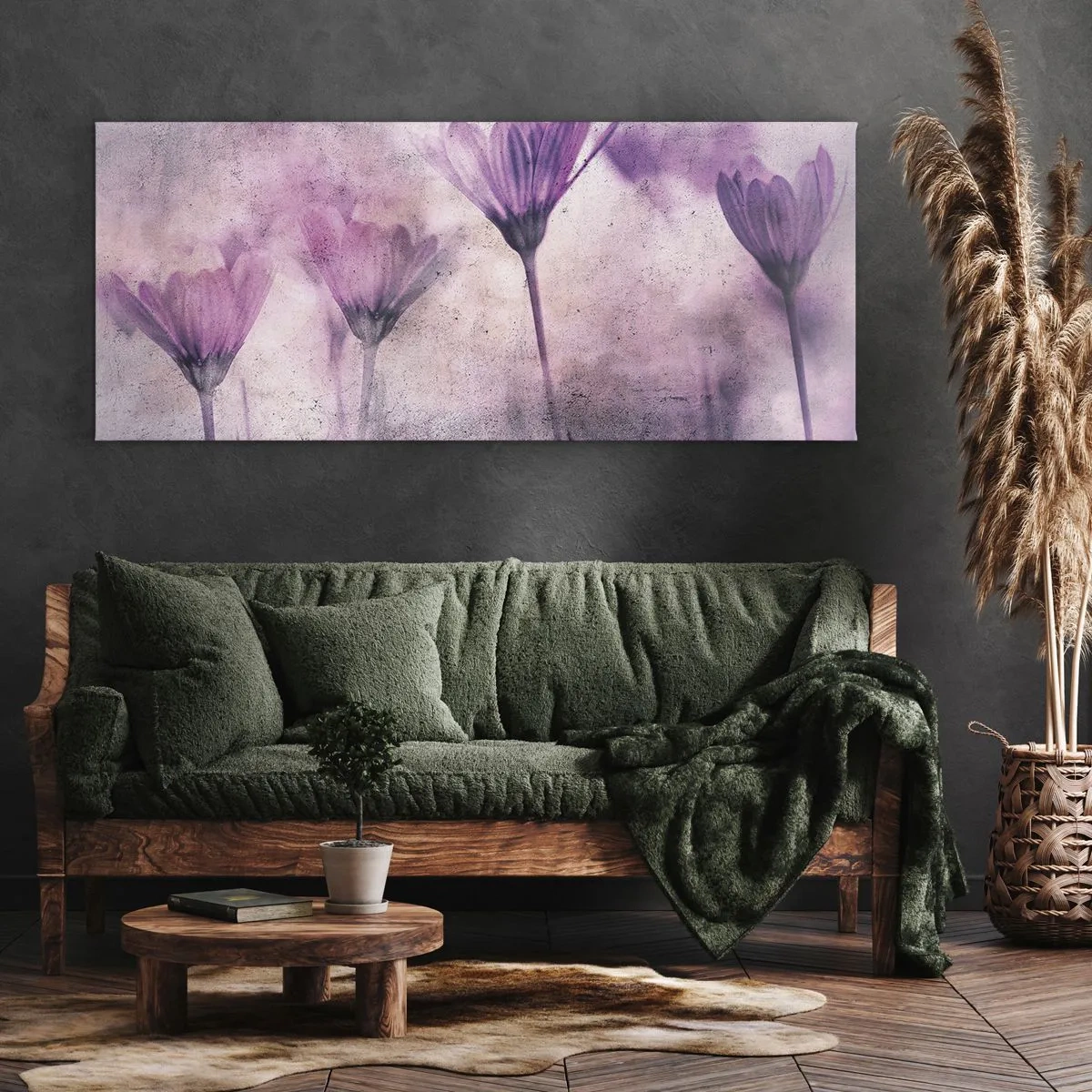 Schilderen op canvas - Een droom van bloemen - 90x30 cm