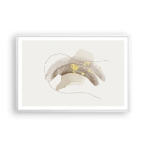 Poster in een witte lijst - Ontmoet in de ruimte - 91x61 cm