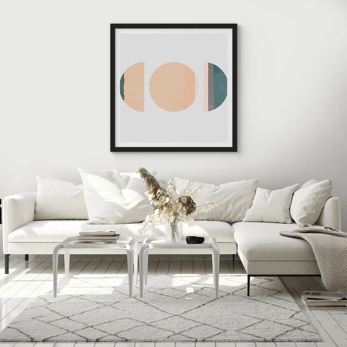 Poster in een zwarte lijst - Een Wiel achter een andere - 40x40 cm