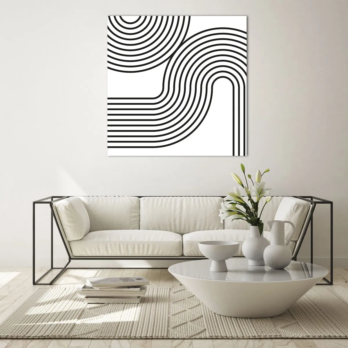 Schilderen op glas - In de bocht - 60x60 cm