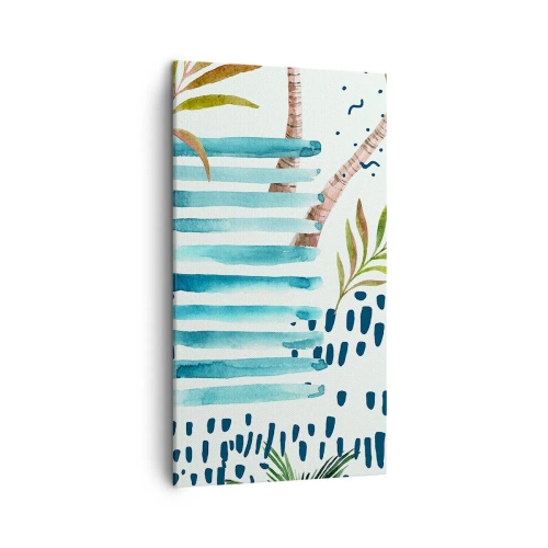 Schilderen op canvas - Vakantie onder palmbomen - 45x80 cm