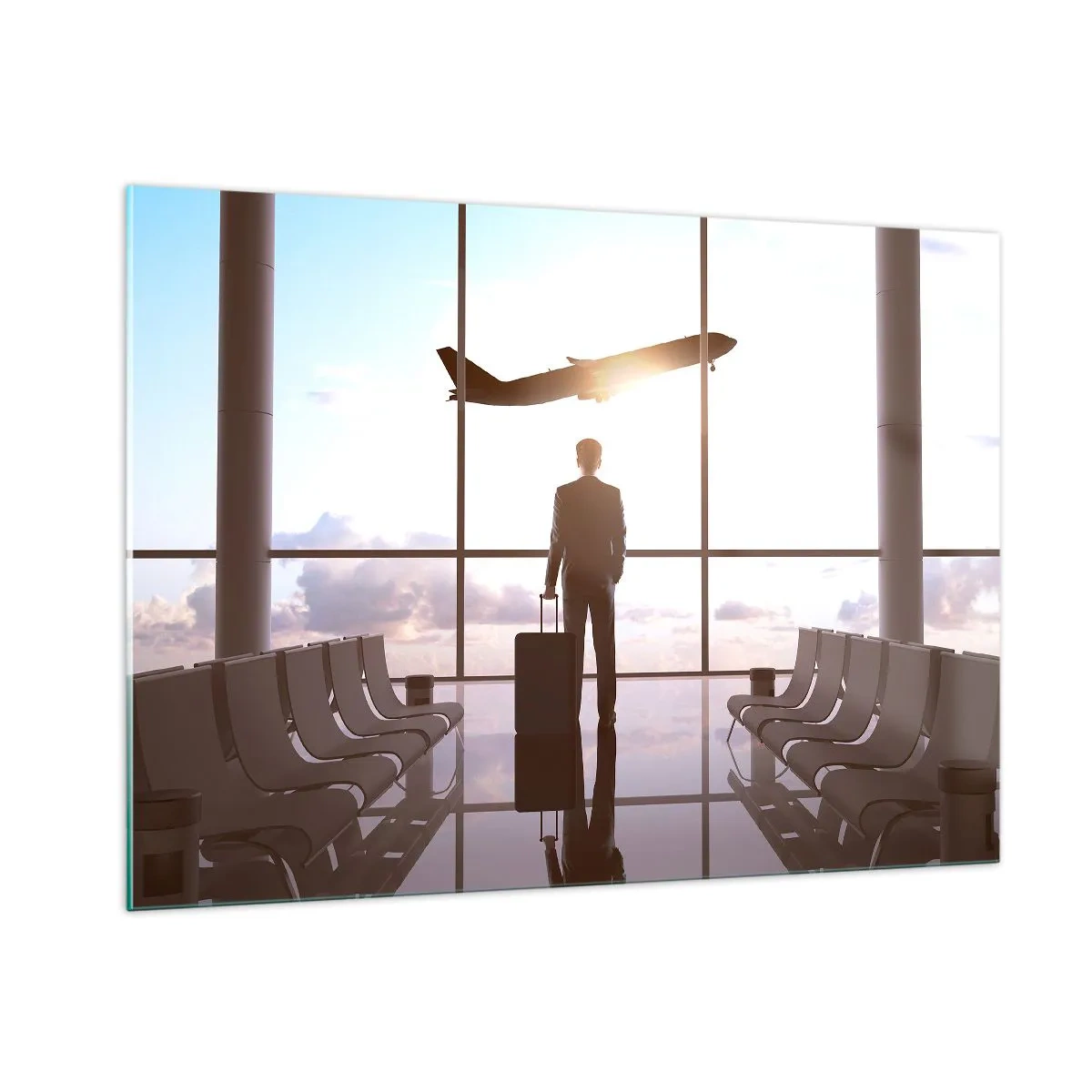 Schilderen op glas - Je hebt tijd, doe het rustig aan - 100x70 cm