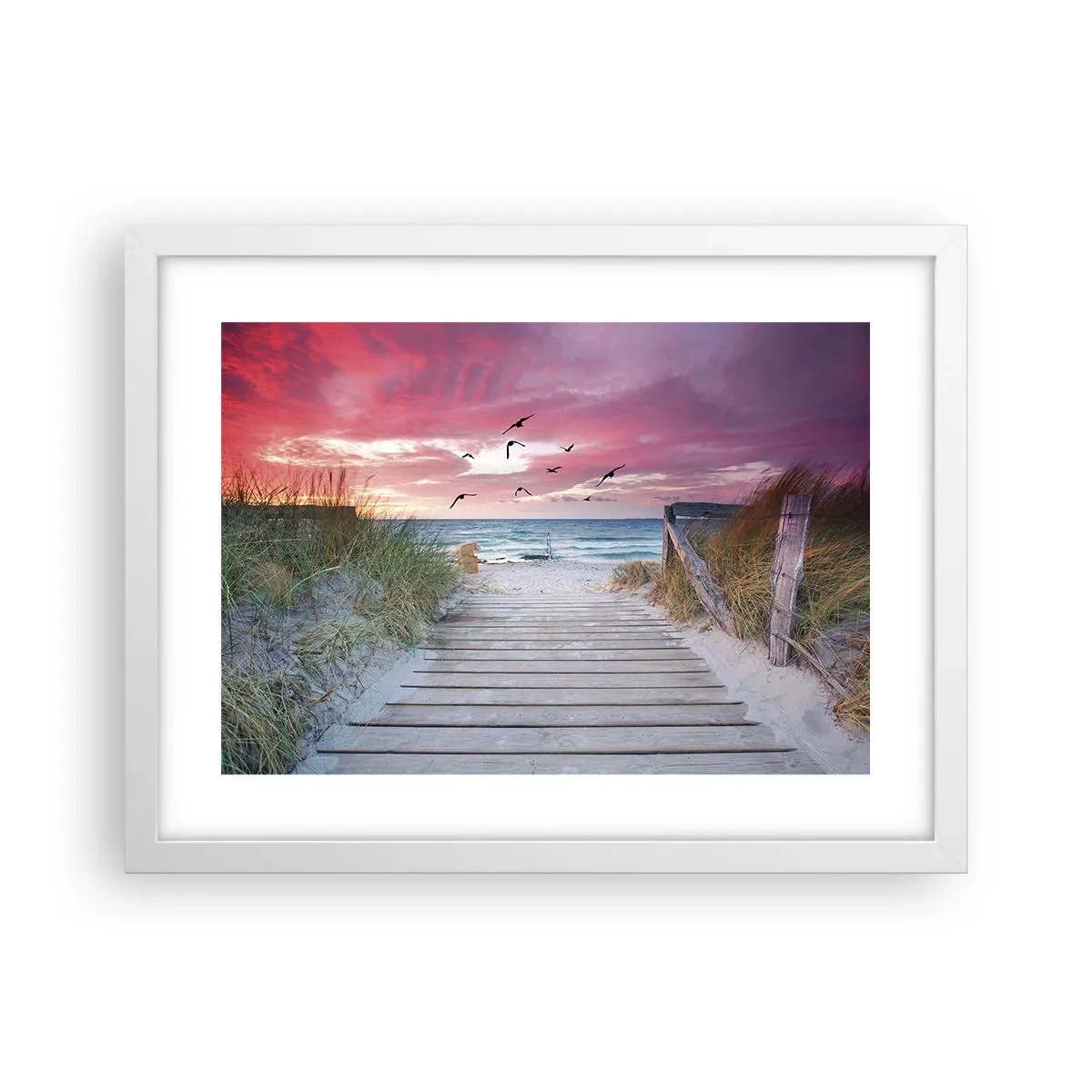 Poster in een witte lijst - Baltische indruk - 40x30 cm