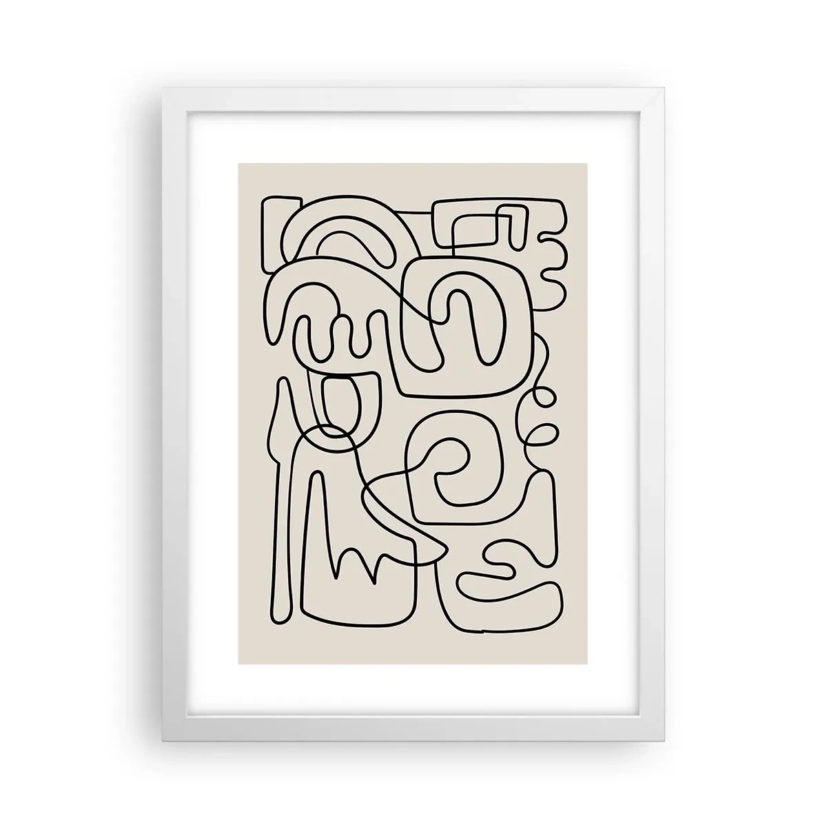 Poster in een witte lijst - Volg het pad - 30x40 cm