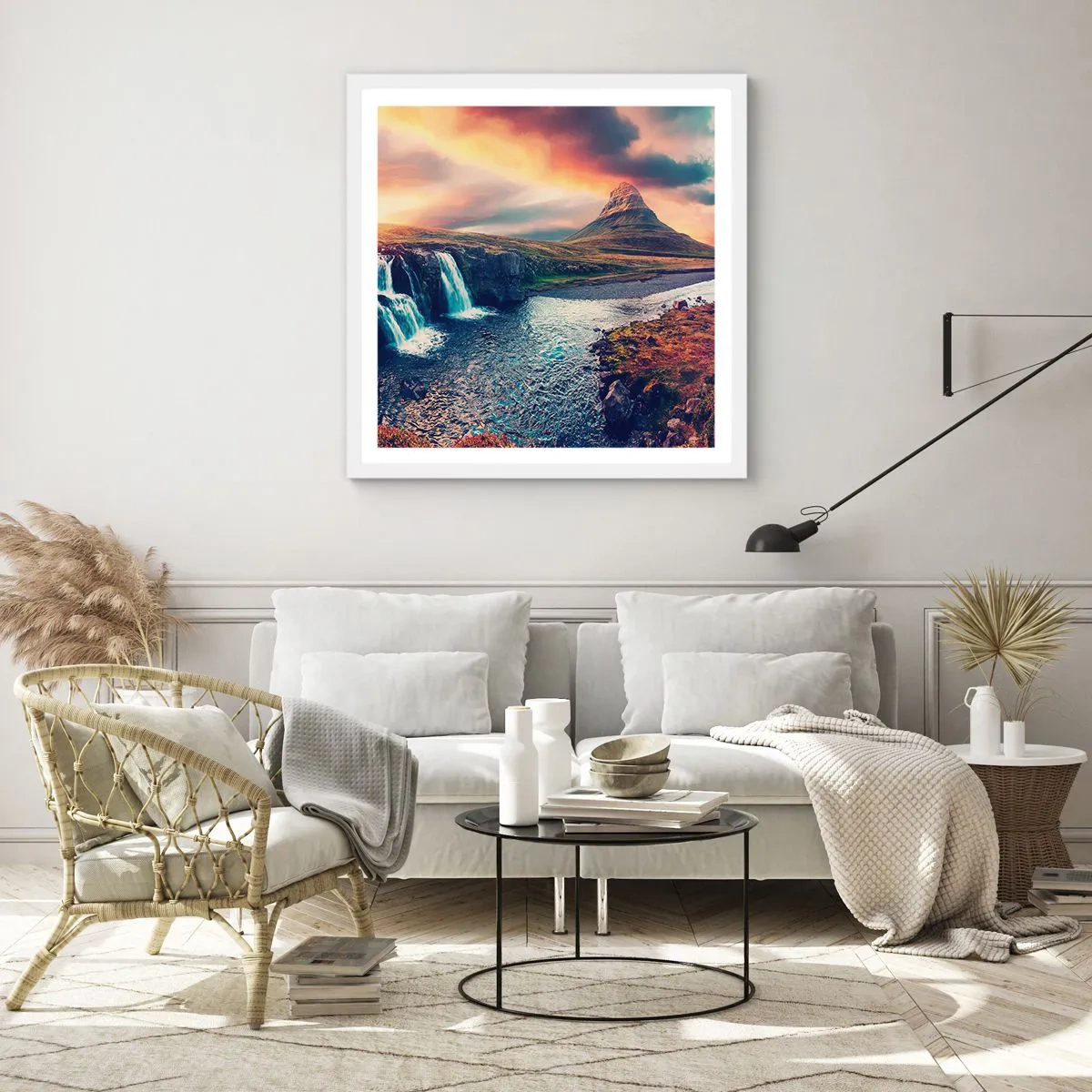 Poster in een witte lijst - In de majesteit van de natuur - 30x30 cm