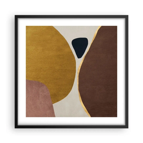 Poster in een zwarte lijst - Abstractie – een plek in de ruimte - 50x50 cm